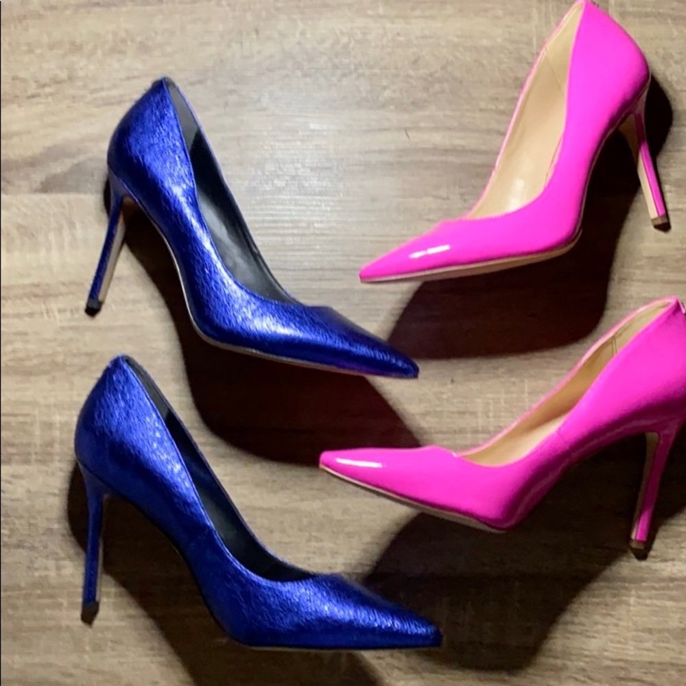 Sam Edelman Hazel Pumps (Royal Blue&Hot Pink)